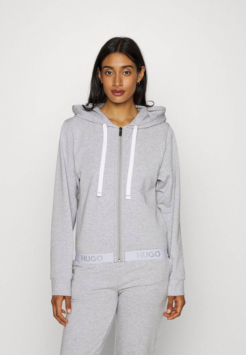 HUGO SPORTY LOGO JACKET - Sweatjacke - medium grey/grau - Zalando.de