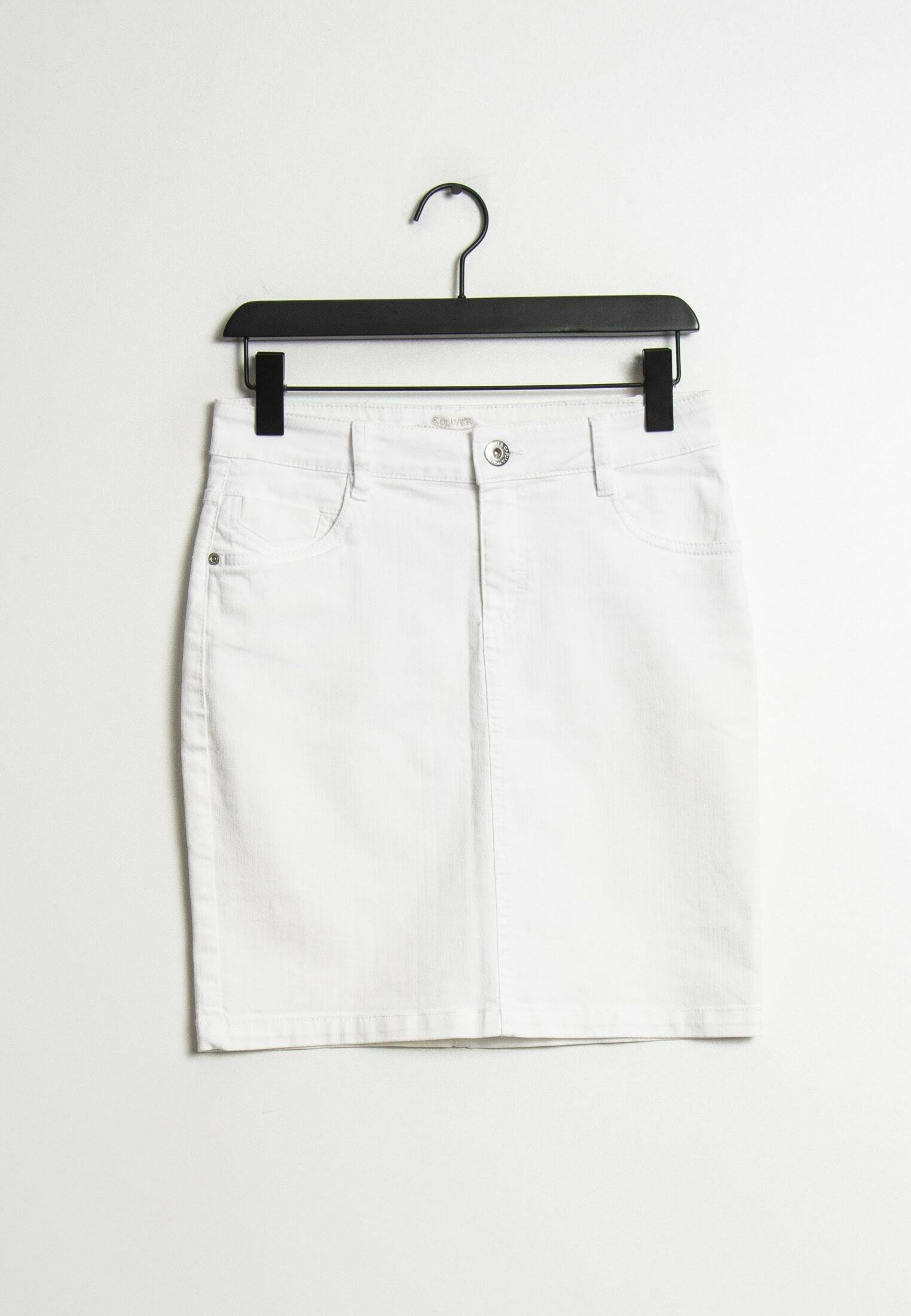 S Oliver Jeansrock White Weiss Zalando De