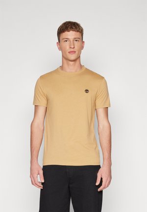 Timberland SHORT SLEEVE TEE LIGHT WHEAT BOOT - T-Shirt basic - light wheat