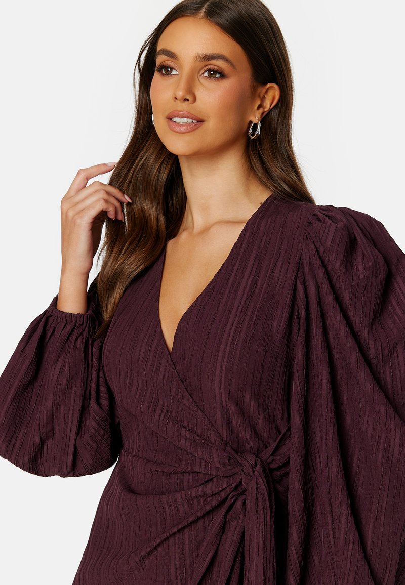 strapless open back dress Dark red Rosalie dress