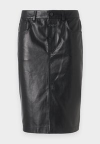 SKIRT - Kožnata suknja - black