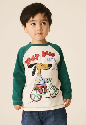 Next, REGULAR FIT - LONG SLEEVE GRAPHIC T-SHIRT . - Long sleeved top - green ecru ragan dog