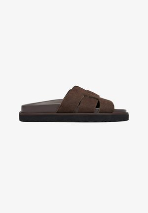 Gino Rossi, GINO ROSSI WOMEN'S BROWN FLIP-FLOPS - Pantolette flach - brown