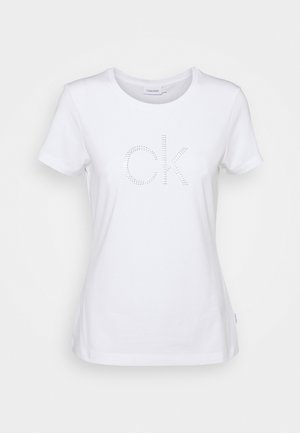 T-shirt med print - white