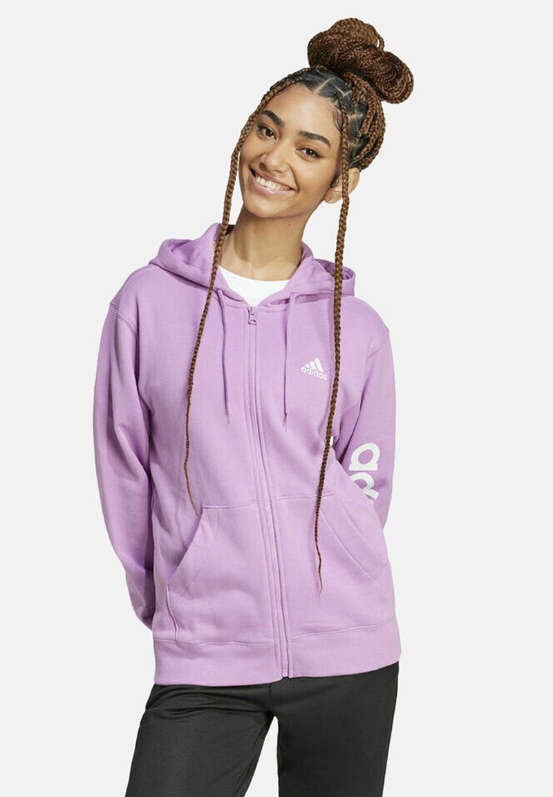 adidas Performance LINEAR FRENCH FULL-ZIP HOODY - Sweatjacke - prepur