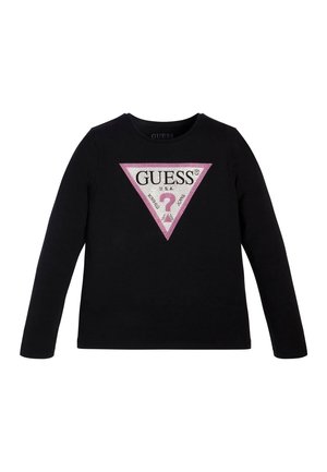 Guess LOGO-DREIECK - Maglietta a manica lunga - mehrfarbig schwarz