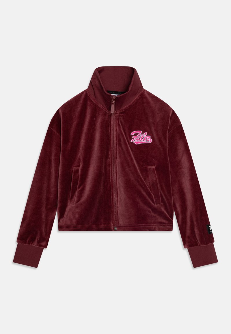 Fila Sweater met rits bordeauxrood gemêleerd