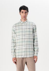 Tommy Jeans REGULAR CHECK SHIRT - Camisa - cloudy jade