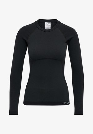 SEAMLESS TIGHT  - Sports T-shirts - black melange