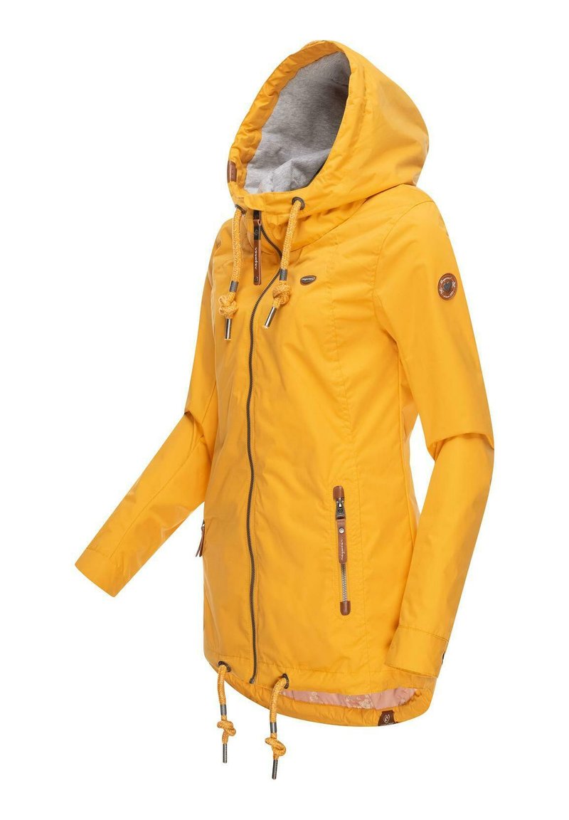 Ragwear ZUKA Regenjacke wasserabweisende Jacke gelb/gelb