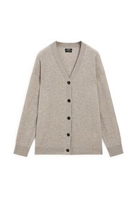 BUTTONED OVERSIZE WITH V-NECK - Vest - mottled brown