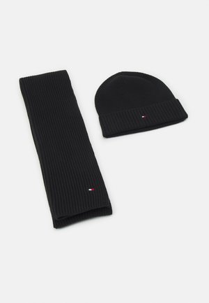 ESSENTIAL SCARF AND BEANIE SET UNISEX - Bonnet - black