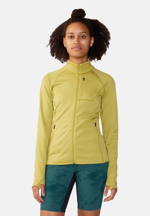 Mountain Hardwear, MOUNTAIN HARDWEAR JACKEN W GLACIAL TRAIL™ FULL ZIP - Felpa con zip - bright olive