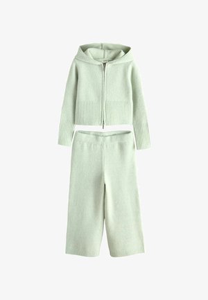Next, REGULAR FIT - KNITTED HOODIE & TROUSERS SET . - Cardigan - green