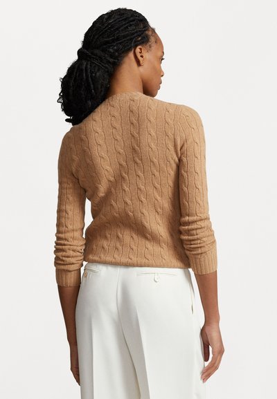 Polo Ralph Lauren CABLE KNIT WOOL CASHMERE JUMPER - Pulóver - collection camel melange