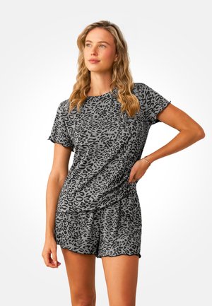 Cupshe, CHIC LEOPARD PRINT LOUNGEWEAR SET - Pyjama - black white leopard