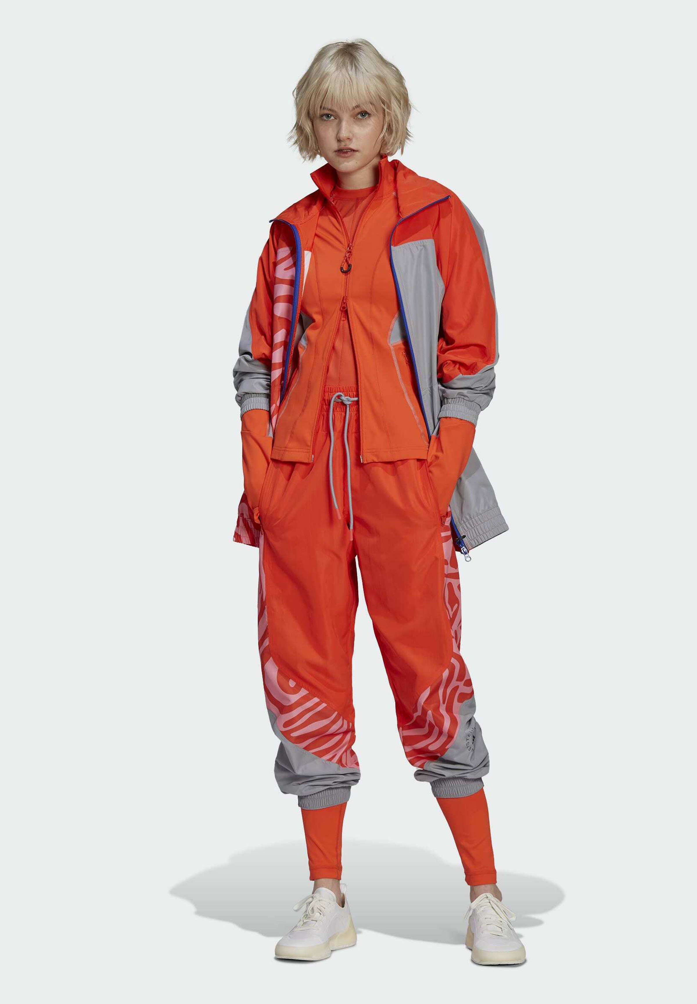 adidas stella mccartney orange leggings