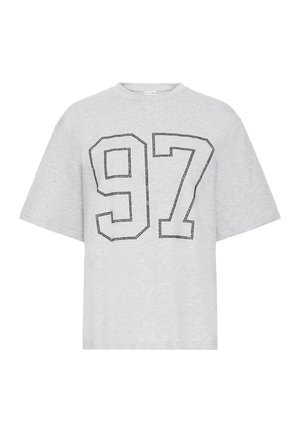 PULZ, PZARYA - Trükipildiga T-särk - medium grey melange