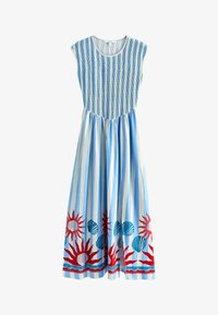 Sélectionné, blue white stripe with border print