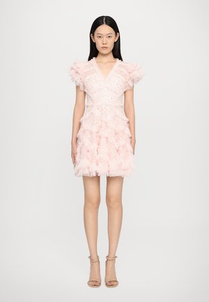 Needle & Thread AURELIE V NECK MICRO MINI DRESS - Festklänning - light pink