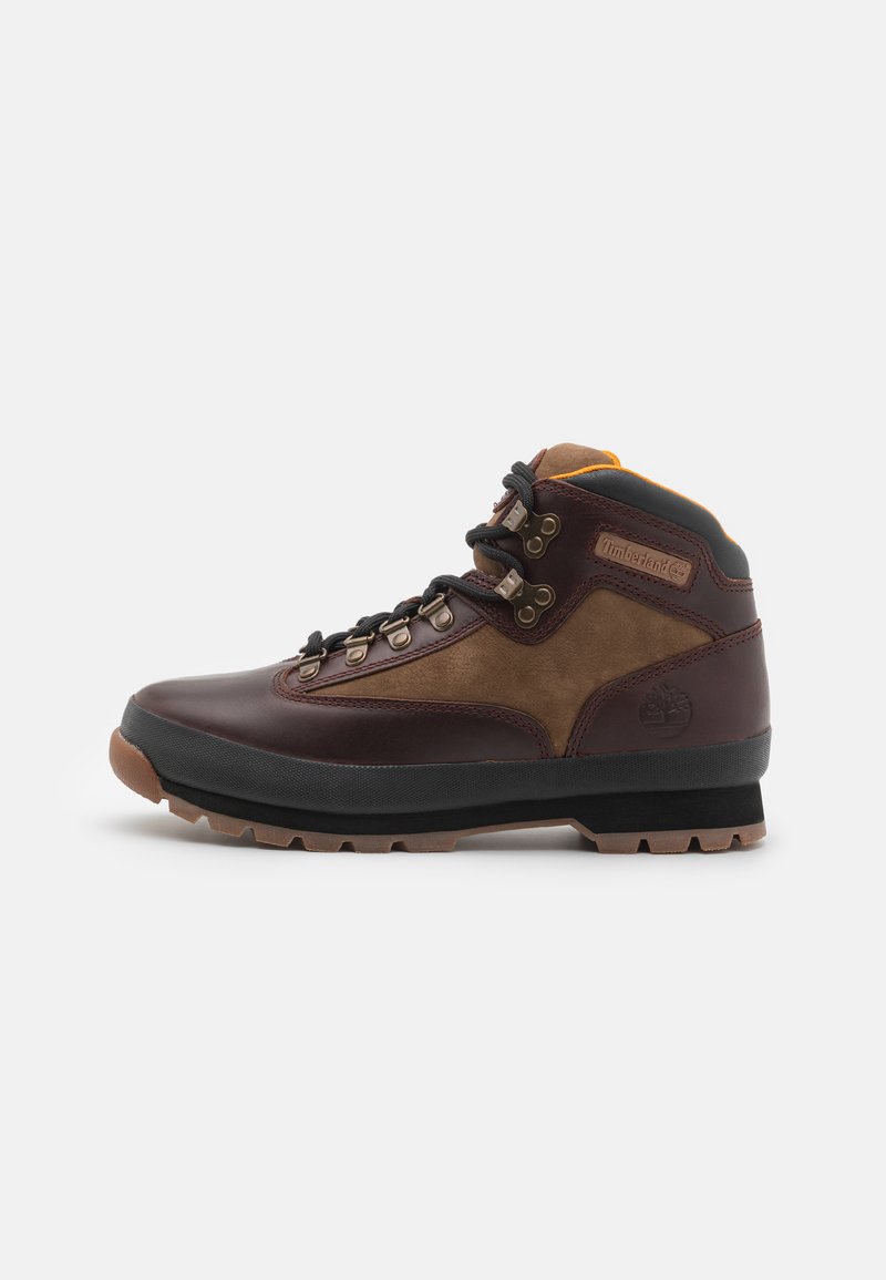 Timberland EURO HIKER - Nööritavad poolsaapad - burgundy