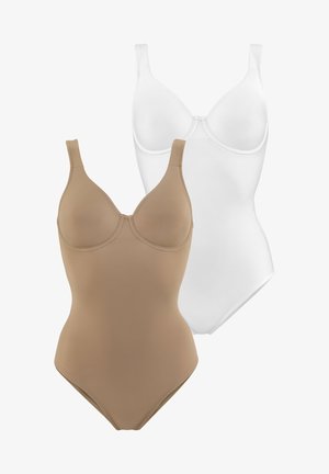 LASCANA, NUANCE 2 PACK BÜGELBODY - Body - brown