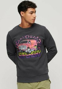 Superdry - MOTOR RETRO GRAPHIC - Sudadera - mid grey Imagen en miniatura 1