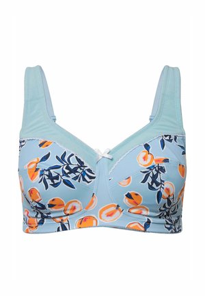 Ulla Popken PEACH  RELIEF  - Top de bikini - light blue