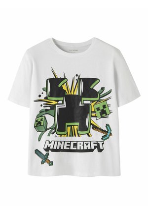 TWO SOON, T-SHIRT MINECRAFT - T-shirt print - bright white1