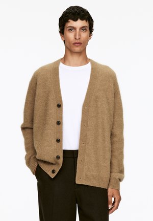 Strickjacke - dark beige