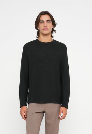 TOM TAILOR DENIM RELAXED STRUCTURE CREWNECK  - Strickpullover - night watch black