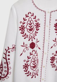 Stradivarius EMBROIDERED  - Camicetta - bordeaux