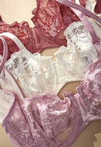 Next 3 PACK - Podprsenka bez kostíc - mauve purple cream rose pink