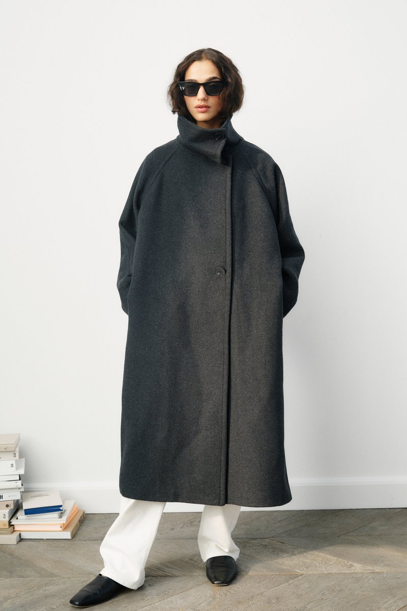 InWear Klasični plašč - dark grey melange