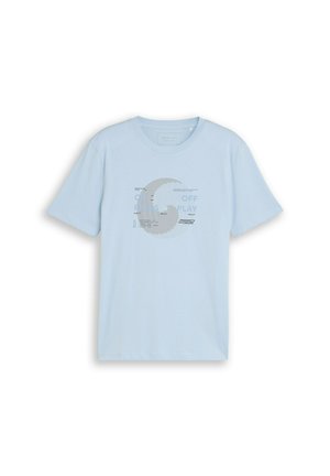 TOM TAILOR DENIM, TOM TAILOR DENIM T-SHIRT T-SHIRT MIT PRINT - T-shirt print - light metal blue