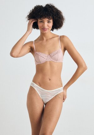 BIKINI 3 PACK ALLOVER LACE - Briefs - black plum/ivory/lilac sugar