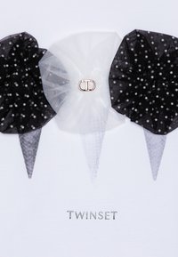 TWINSET Triko s potiskem - white