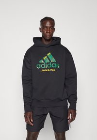 adidas Performance JAMAICA JFF SZN DK HOODIE - Džemperis ar kapuci - black