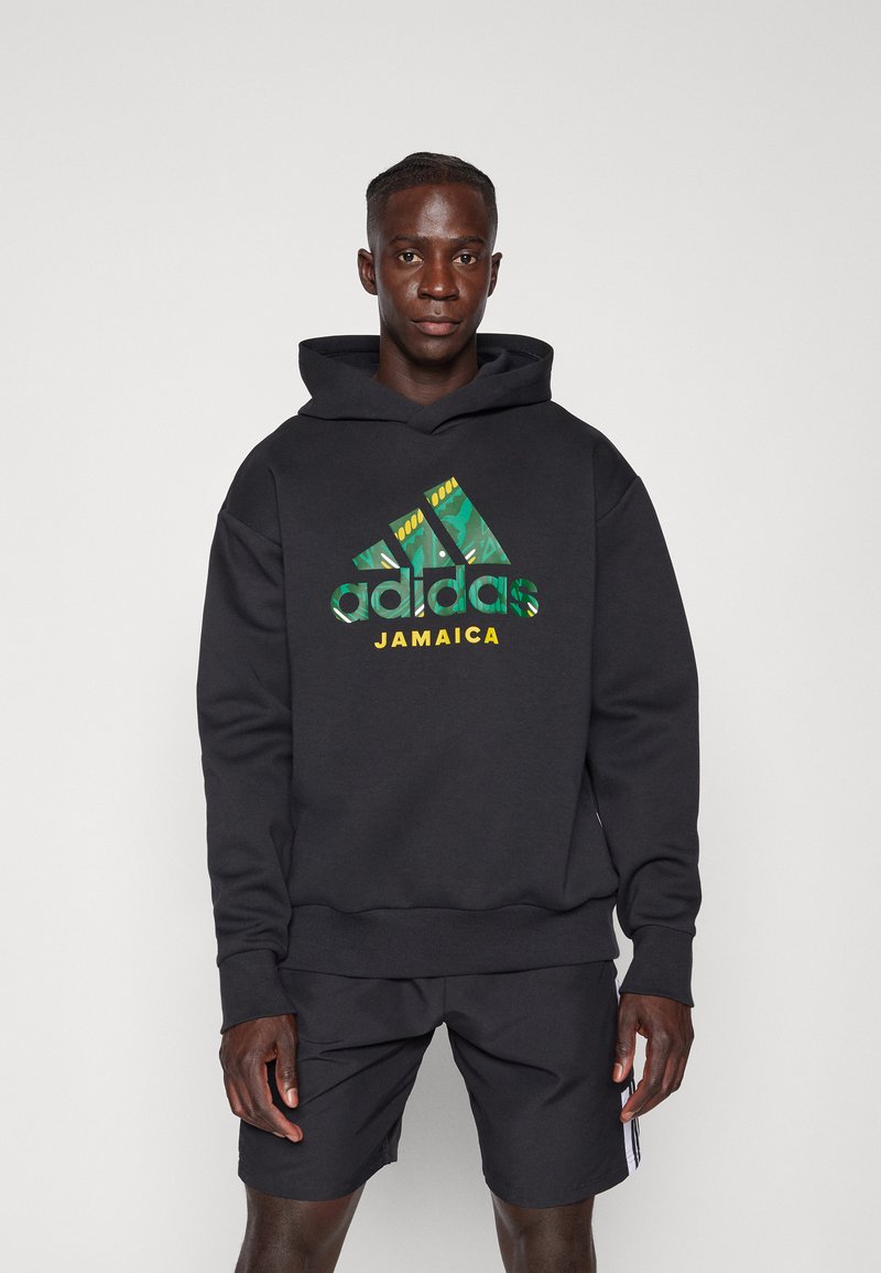 adidas Performance JAMAICA JFF SZN DK HOODIE - Džemperis ar kapuci - black
