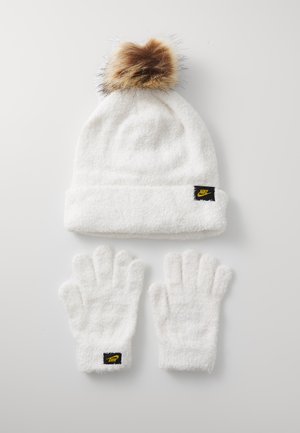 Nike Sportswear PLUSH GIFTING PEAK BEANIE  UNISEX SET - Guanti - sail