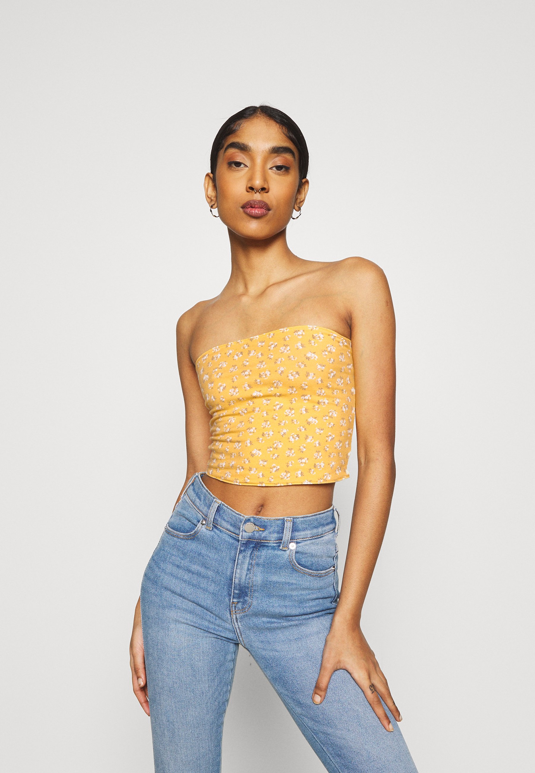 yellow tube top hollister