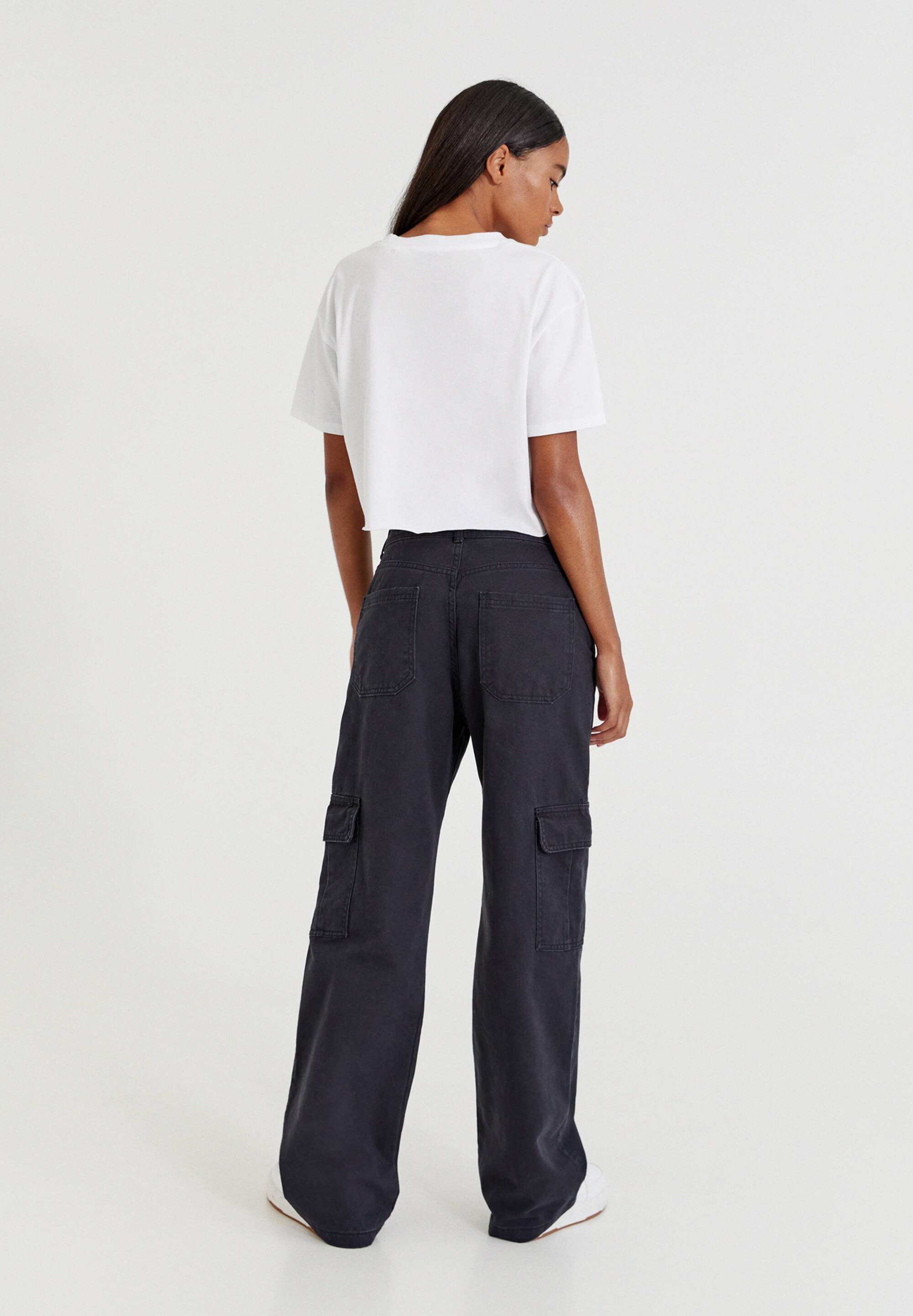 PULL\u0026BEAR Cargo trousers - mottled 