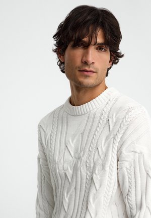 Polo Club, PULLOVER MAN NAVIGLI LONG SLEEVE RELAXED FIT - Jersey de punto - white