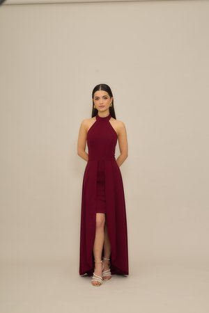 YANNY HALTER NECK - Trikoomekko - wine