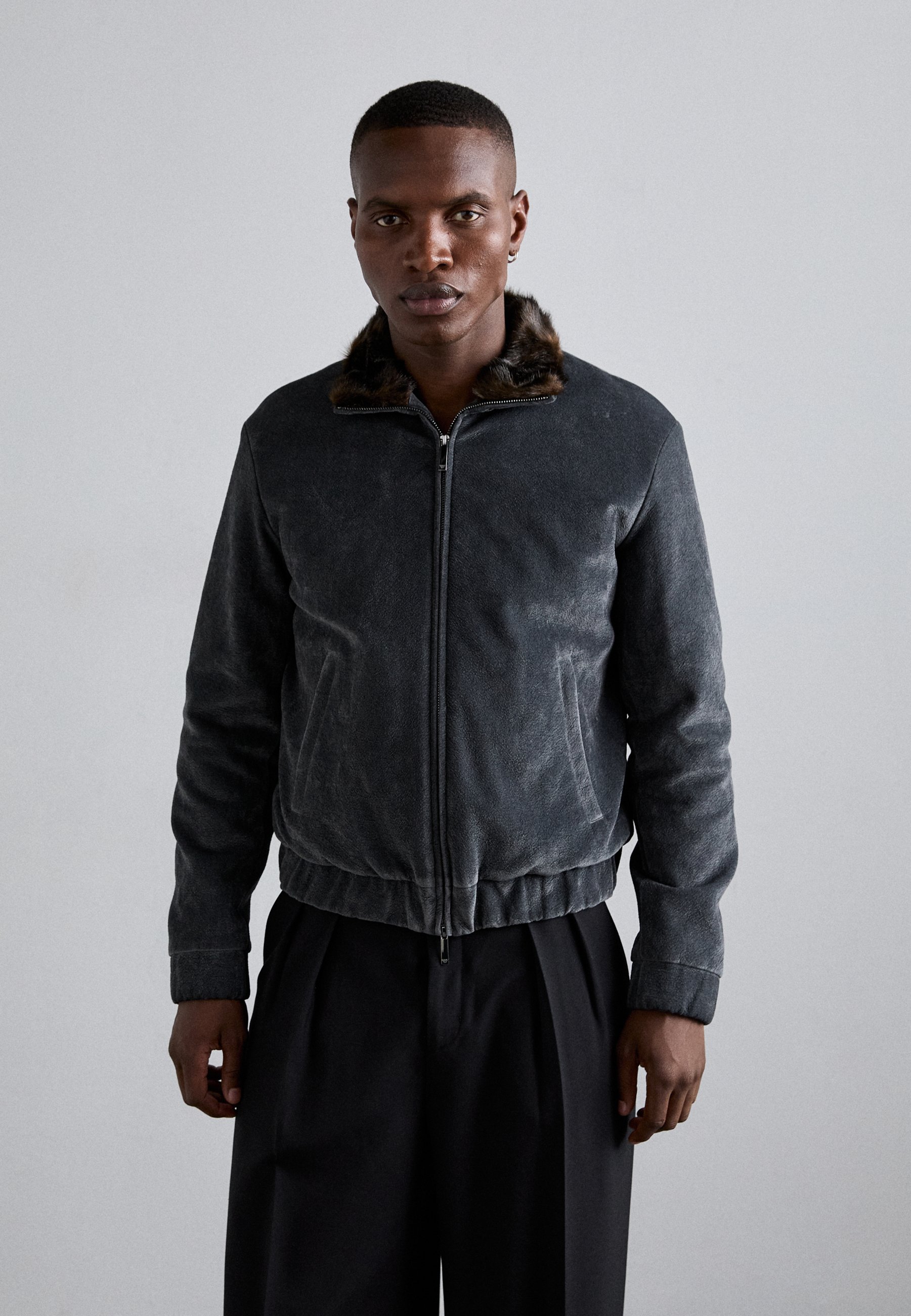 Emporio Armani BLOUSON - Bomber Jacket - antracite