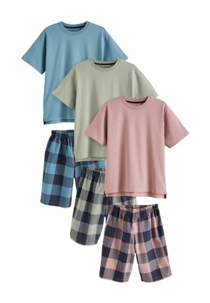 CHECK 3 PACK STANDARD - Pyjamas - khaki lilac