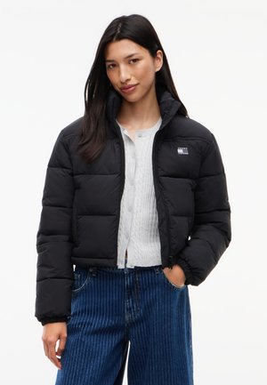 Tommy Jeans, FLAG BACK CROP PUFFER - Talvejope - black