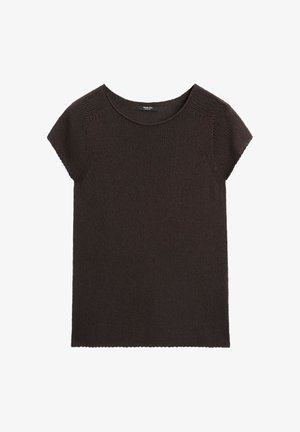 Massimo Dutti, T-shirts basic - dark brown
