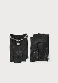 AUTOGRAPH PADLOCK GLOVE - Fingerless gloves - black