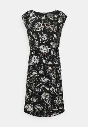 Kaffe IRMA INDIA DRESS - Rochie de zi - black/windsurfer/gray